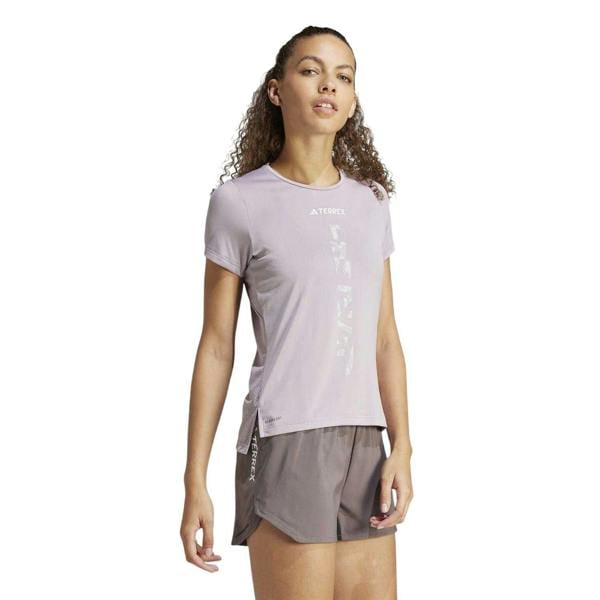 Adidas Womens/Ladies Terrex Agravic Trail Regular T-Shirt - Preloved Fig - 