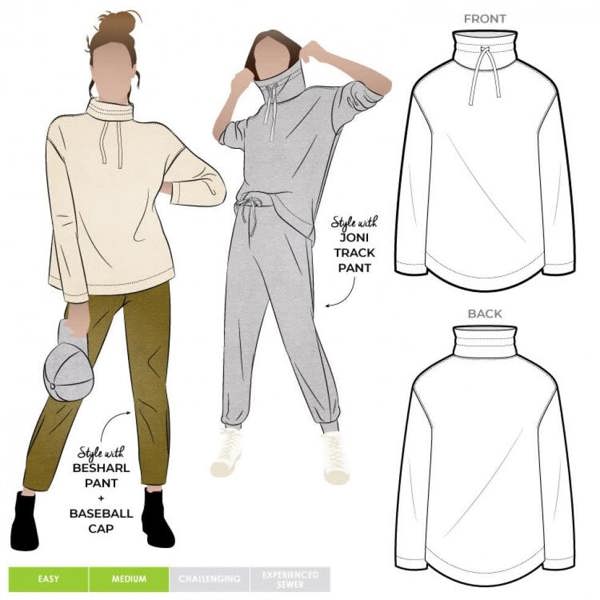Style Arc Sewing Pattern Verity Knit Top - Tops, Sweaters for Women - Intermediate