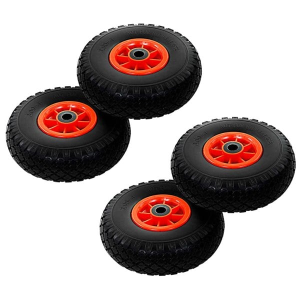 Berkfield Sack Truck Wheels 4 pcs Solid PU 3.00-4 (260x85)
