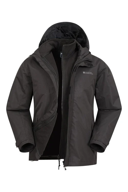 Mountain Warehouse Mens Fell II 3 in 1 Jacket - Black