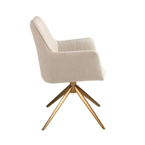 Angel Cerdá Cream fabric swivel chair 4237