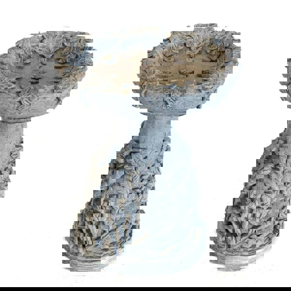 English Oak Design Stone cast Bird Bath Bird feeder