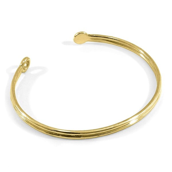 Anchor & Crew Bartlett Inline Midi Geometric 9ct Yellow Gold Bangle