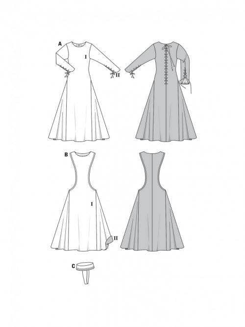 Burda Sewing Pattern 7977 Costumes For Women, Sizes: 10-24 - Easy