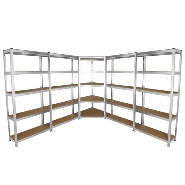Monster Racking Galwix 90cm Racking Bundle: Corner Shelving and 4 Garage Racking Bays