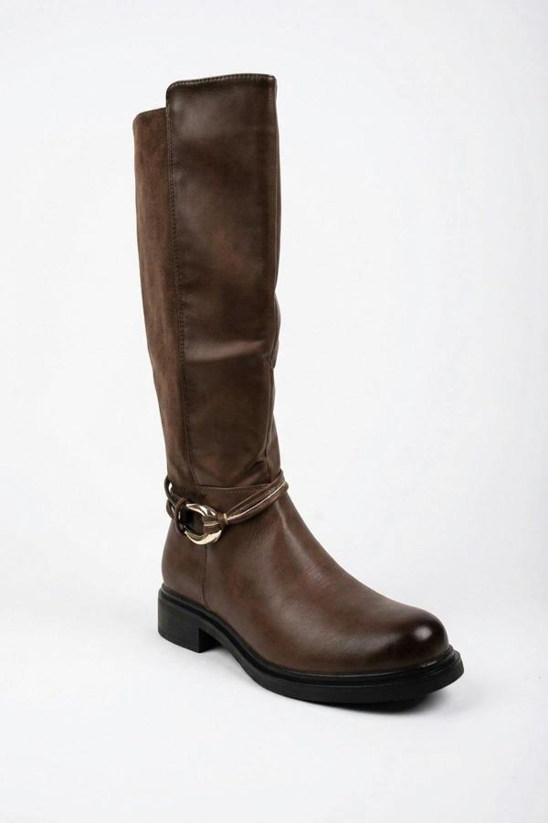 Saoirse Knee High Boots - Camel