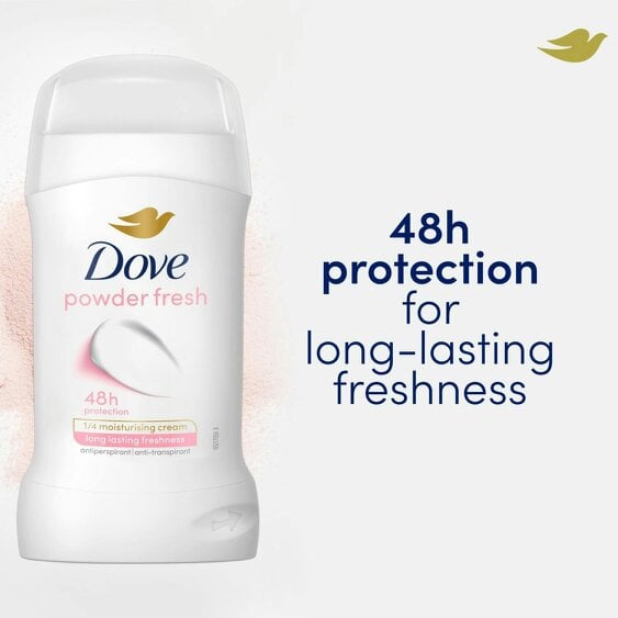 Dove Powder Soft Anti-Perspirant Deo Stick 50ml 24 Pack, 48H Sweat Protection