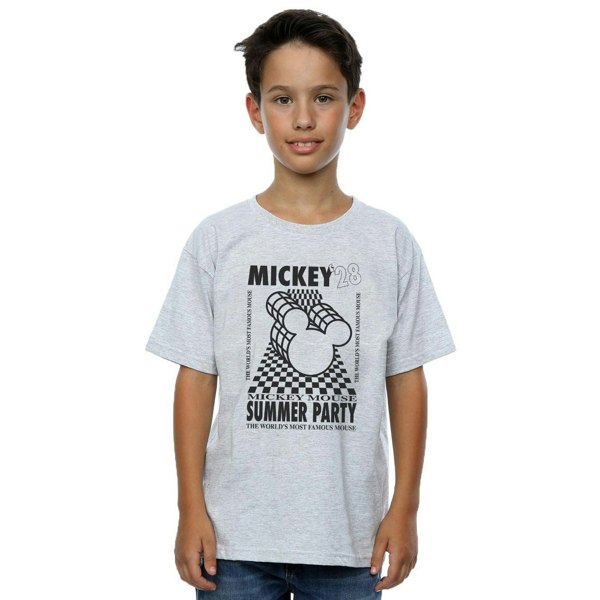 Disney Boys Mickey Mouse Summer Party T-Shirt - Sports Grey