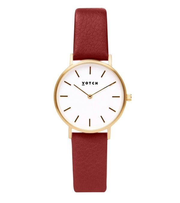 Votch Gold & Ruby Red Watch | Petite