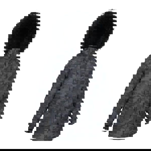 Mountain Warehouse Childrens/Kids Ranger Camouflage Water Resistant Jacket - Black - 