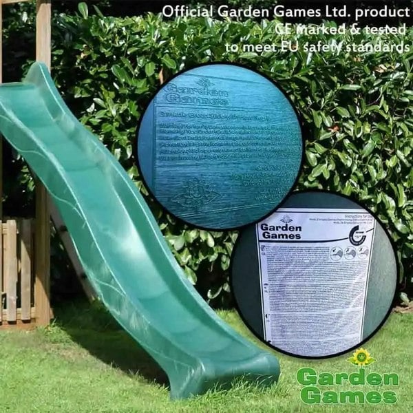 Big Game Hunters Climbing Frame Slides 3m Green Children's Garden Water Slide for climbing frames