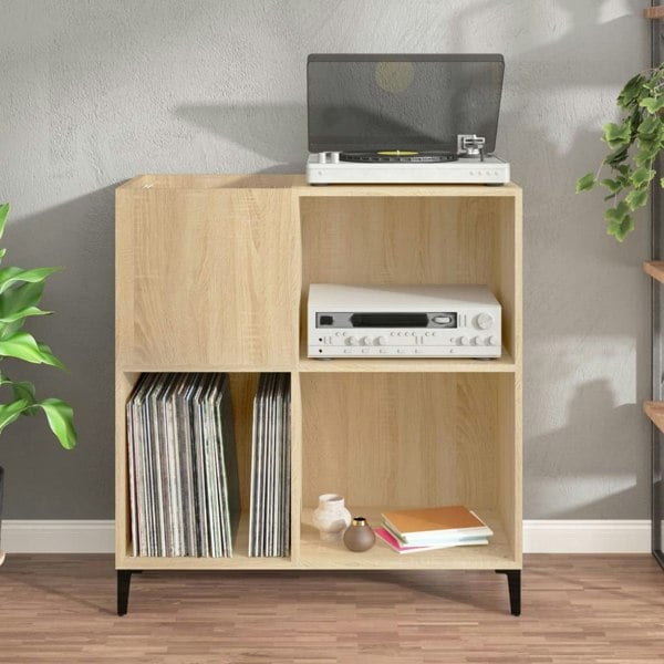 Berkfield Record Cabinet Sonoma Oak 84.5x38x89 cm Engineered Wood