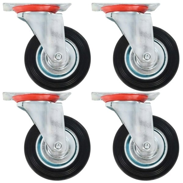 Berkfield 8 pcs Swivel Casters 100 mm