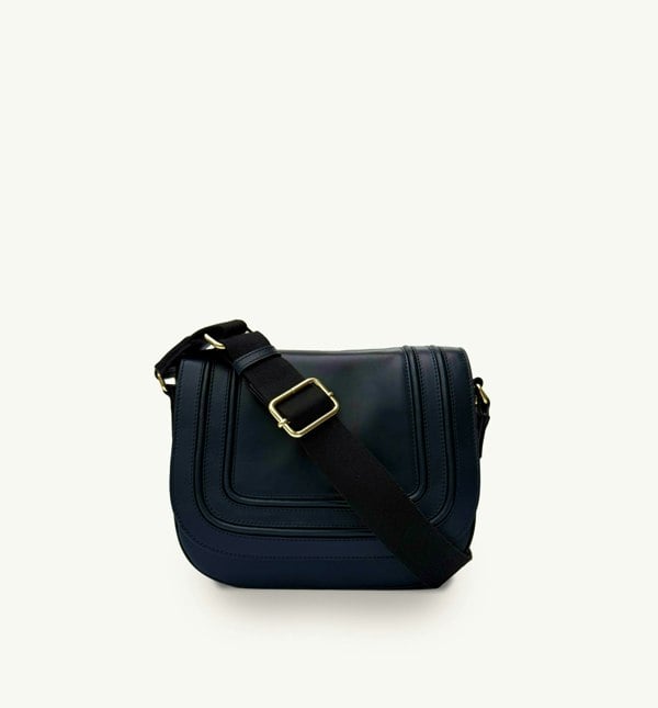 Apatchy London The Mimi Maxi Navy Leather Bag