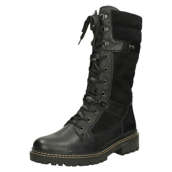 Remonte Womens Rieker Biker Style Lace And Zip Boots D0B76