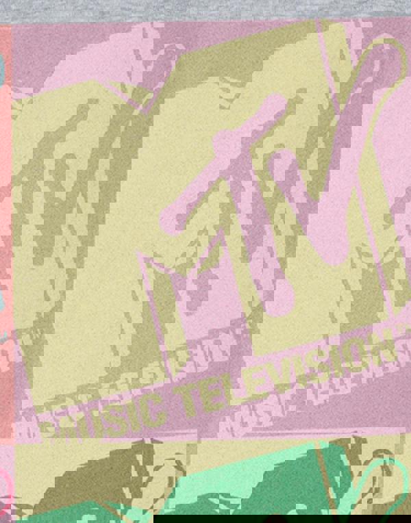 MTV Girls Grey Colour Block Short Sleeved T-Shirt