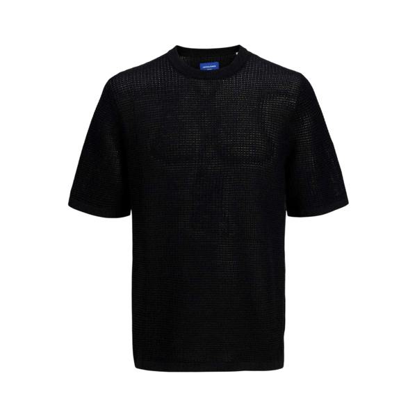 Jack And Jones Mens Joralmeria Crew Neck T-Shirt - Black - 