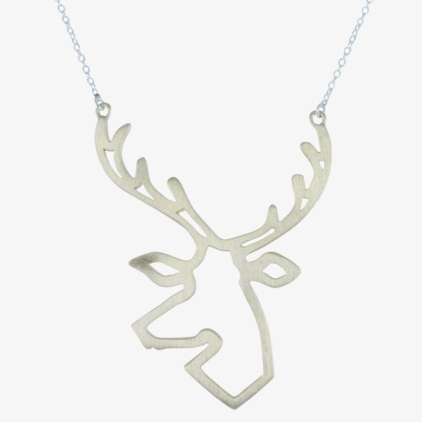 Large Golden Stag Necklace - Reeves & Reeves