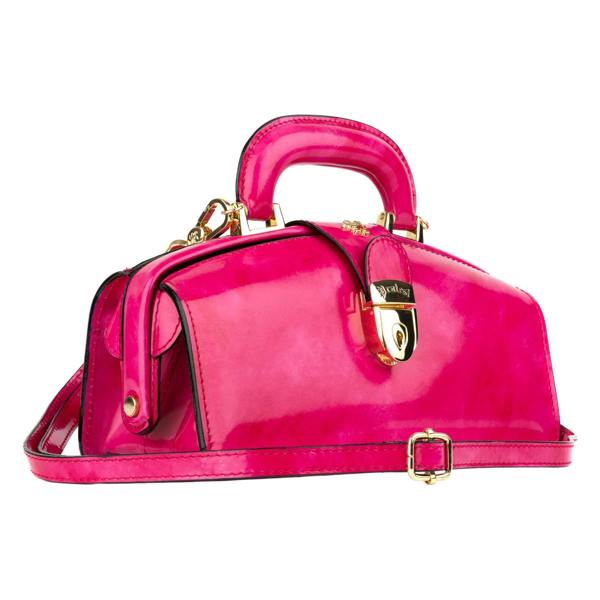Embassy London Gazelle - Pink - Top handle bag with key lock in pink smooth genuine leather