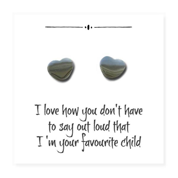 Aye Do Gifts Heart Earrings on Funny Gift Card for Mum