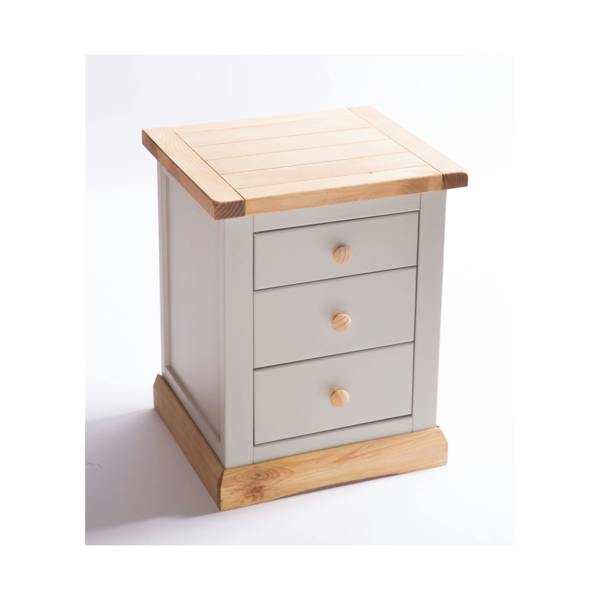 Cabinet Bits Bomporto 3 Drawer Bedside Table