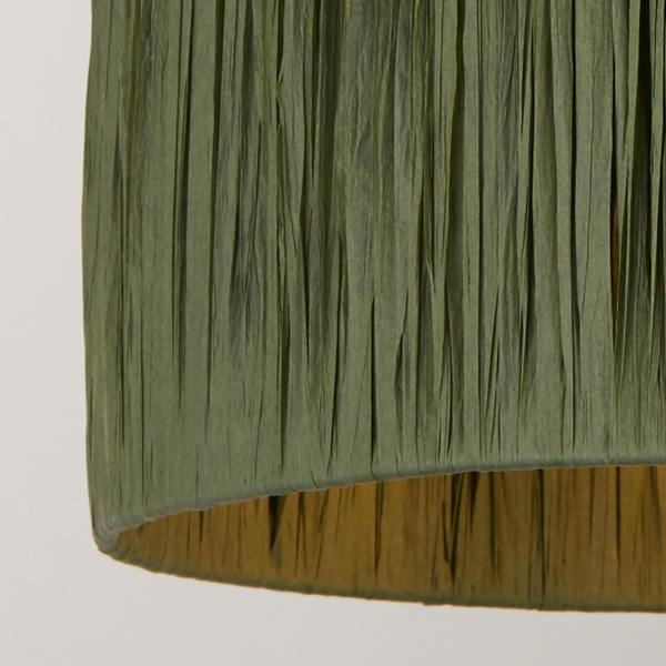 Lighting Collection RAFFIA EASY FIT 35CM SHADE SAGE