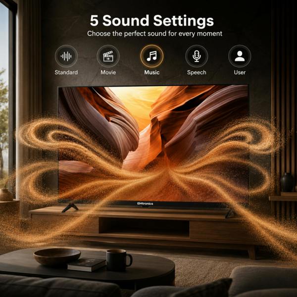 EMtronics 32" LED TV with Built-in DVD Player - Black