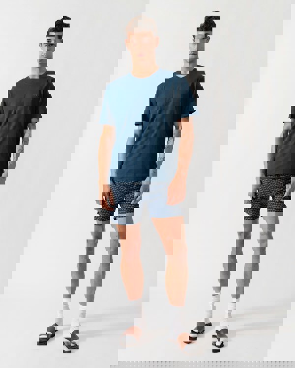 BOSS Orange Mix&Match Mens Stretch-Cotton Loungewear T-Shirt with Embroidered Logo - Open Blue 480