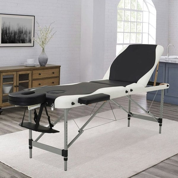 Leather Upholstered Adjustable Massage Bed Bedroom Furniture Living and Home