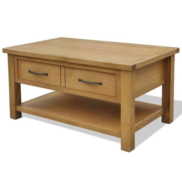 Berkfield Coffee Table 88x53x45 cm Solid Oak Wood