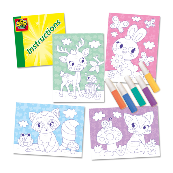  SES Creative Coloured sand art - Forest animals