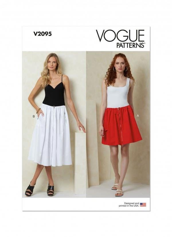 Vogue Sewing Pattern 2095, Skirts for Women, A (XS-S-M-L-XL) - Advanced