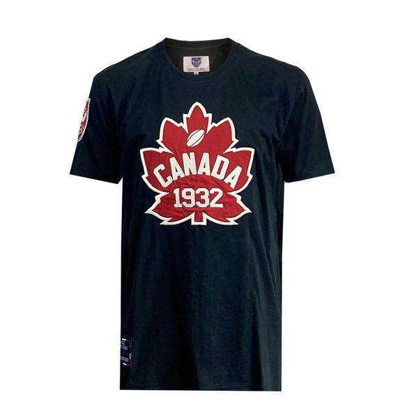 Canada-Rugby-T-Shirt-1932-Black-Front