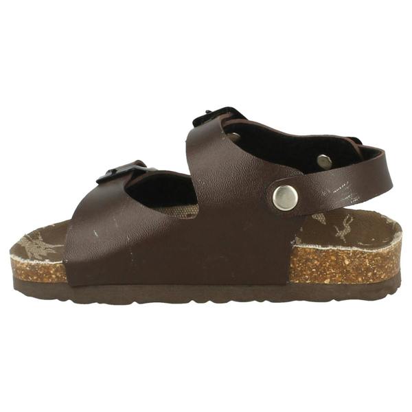 JC Dees Boys JCDees Flat Footbed 2 Buckle Strap Mule Sandal