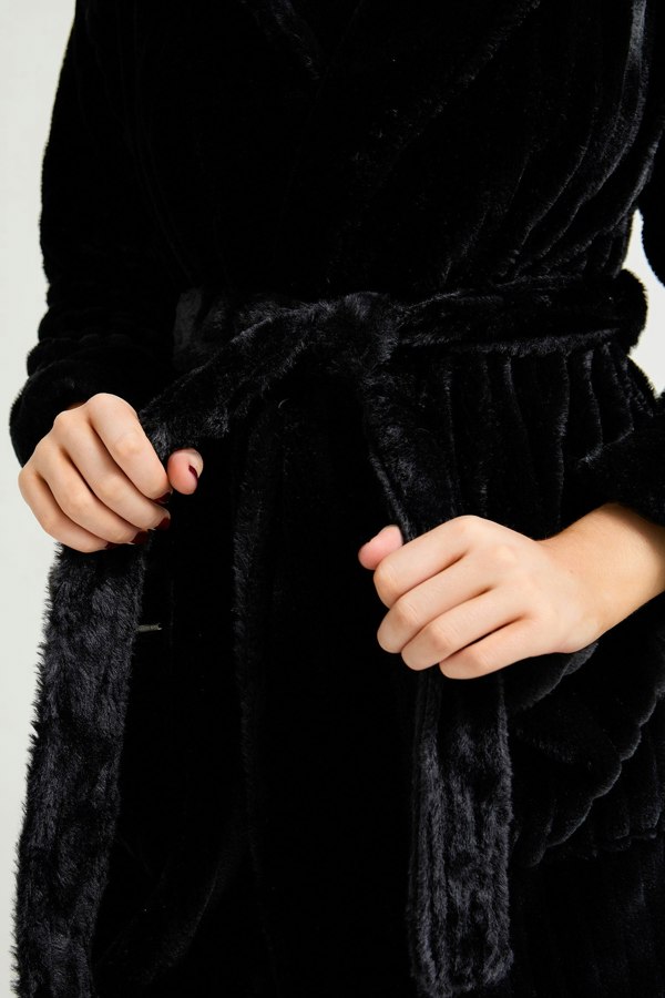 Cloud Dressing Gown in Black - Wholesale - Robes