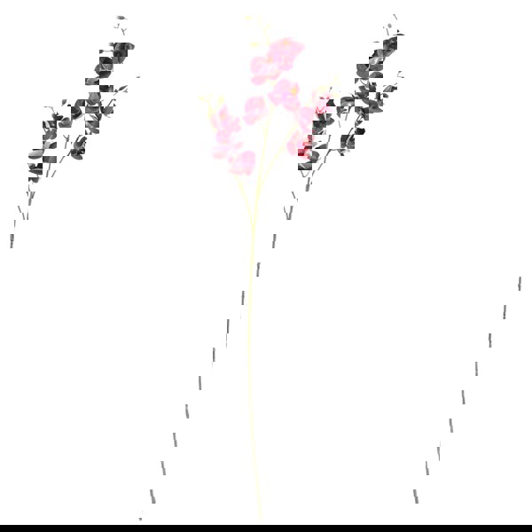 Leaf Pack of 6 x 80cm Dark Pink Artificial Mini Orchid Stem