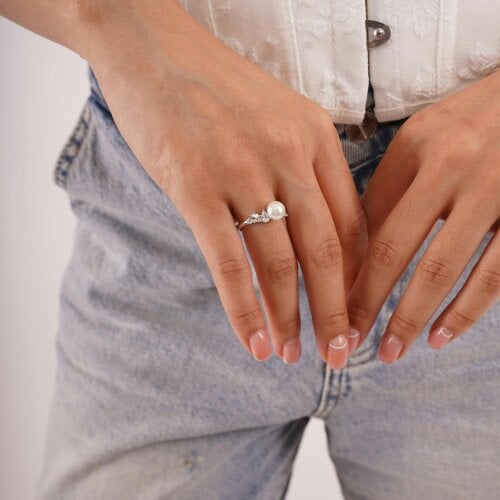 Spero London Pearl Radiance Sterling Silver Ring