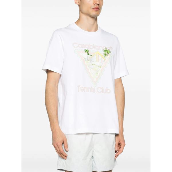 Casablanca Maison De Reve Logo Printed T-Shirt   in  White