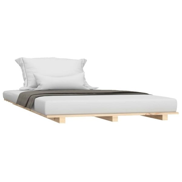 Berkfield Bed Frame 75x190 cm 2FT6 Small Single Solid Wood Pine