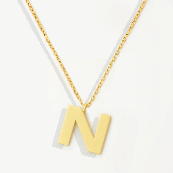 MUCHV Initial Pendant Necklace