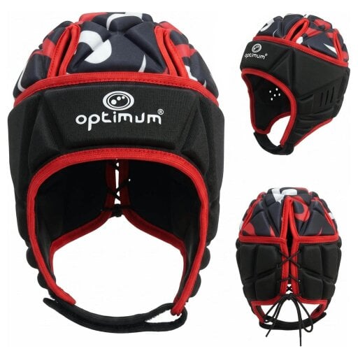 Optimum Razor Rugby Headguard Red – Lightweight, Comfy Fit, Sizes XXS-XS-S-M-L