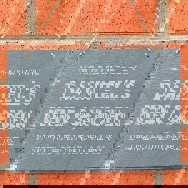 Personalised Memento Company Personalised Beer Garden Hanging Large Slate Sign