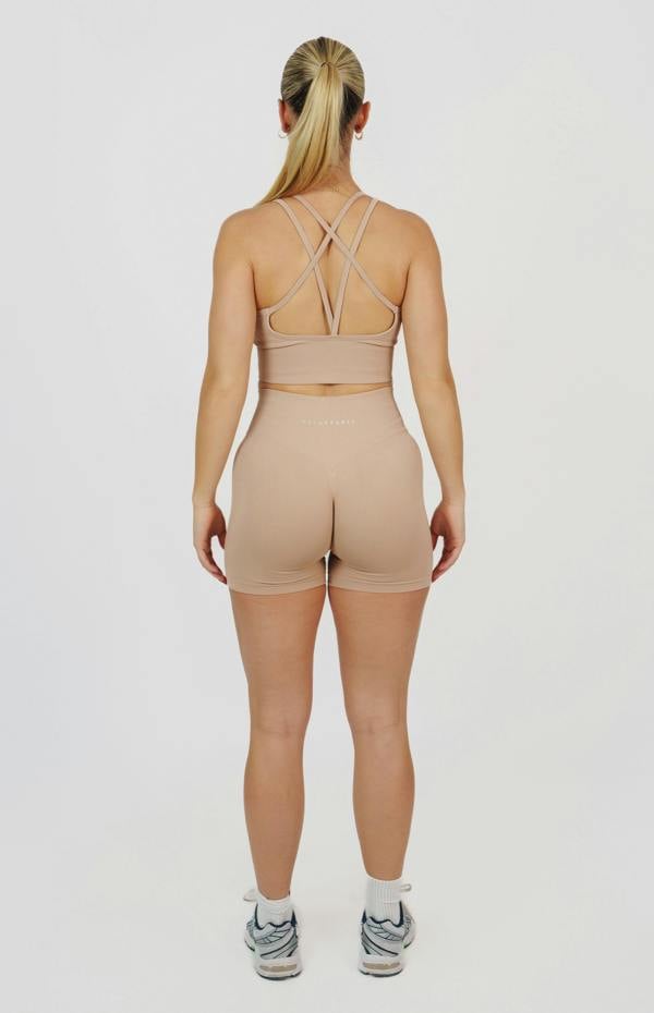 V3 Apparel Form Seamless Scrunch Shorts & Sports Bra Set - Dusty Pink