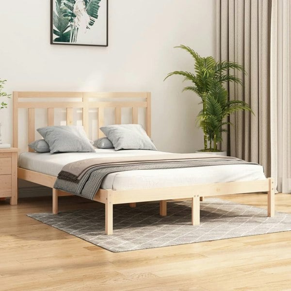 Berkfield Bed Frame Solid Wood 140x200 cm