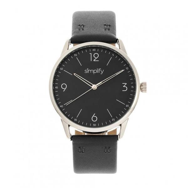 Simplify The 6300 Leather-Band Watch