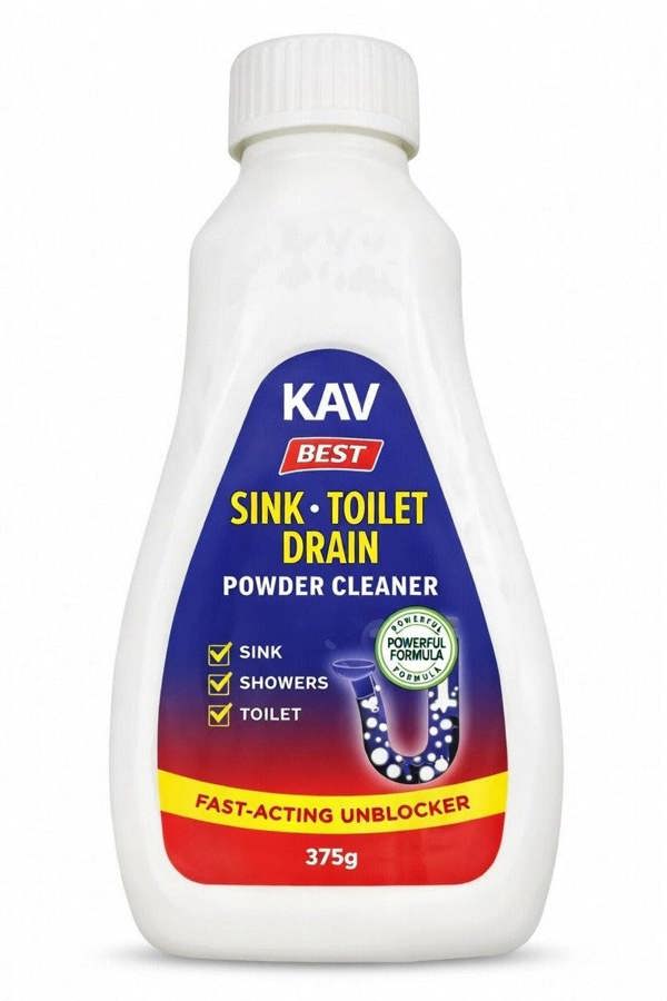 Drain Cleaner Powder 375g – Heavy Duty Sink, Shower & Toilet Drain Cleaning Powder – Helps Remove Build-Up & Maintain Smooth Water Flow