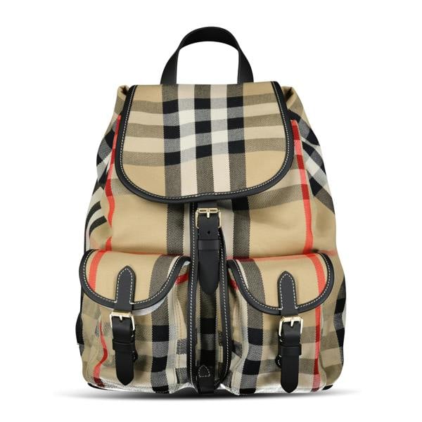 Burberry Enfield Check Canvas Backpack in Archive Beige - chancefashionco