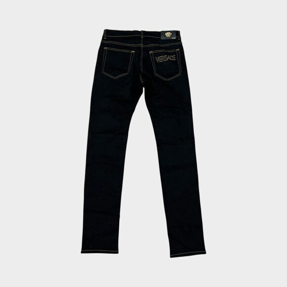 Versace Medusa Head Stretch Denim Jeans Black
