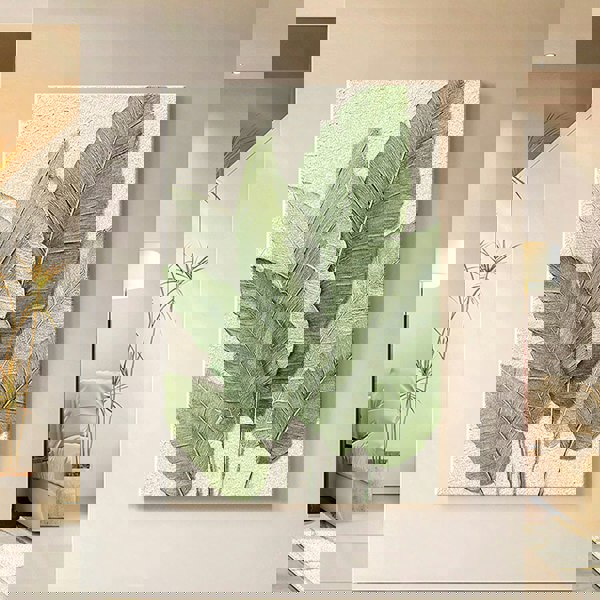 Rit Concept Green Leaves Framed Wall Art Print Multiple Size