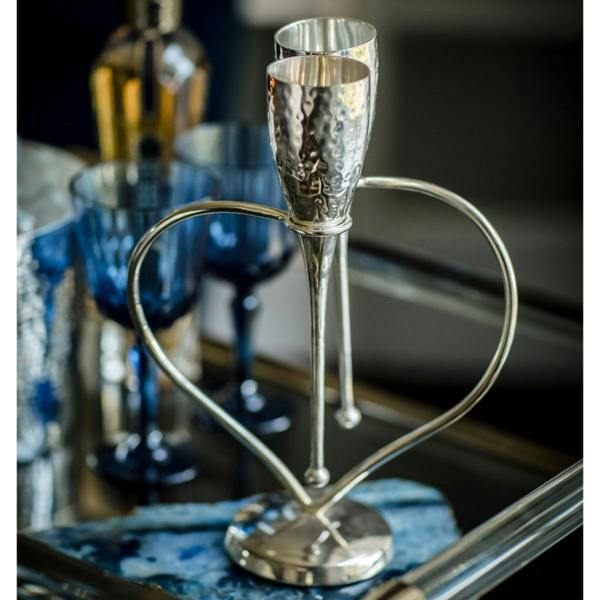 Culinary Concepts Entwined Heart Lovers' Champagne Flutes